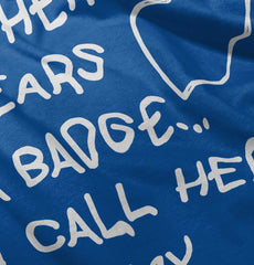 Hero Wears Badge Solid Baby Pajama Top-Direct To Garment Print-Brisco Baby