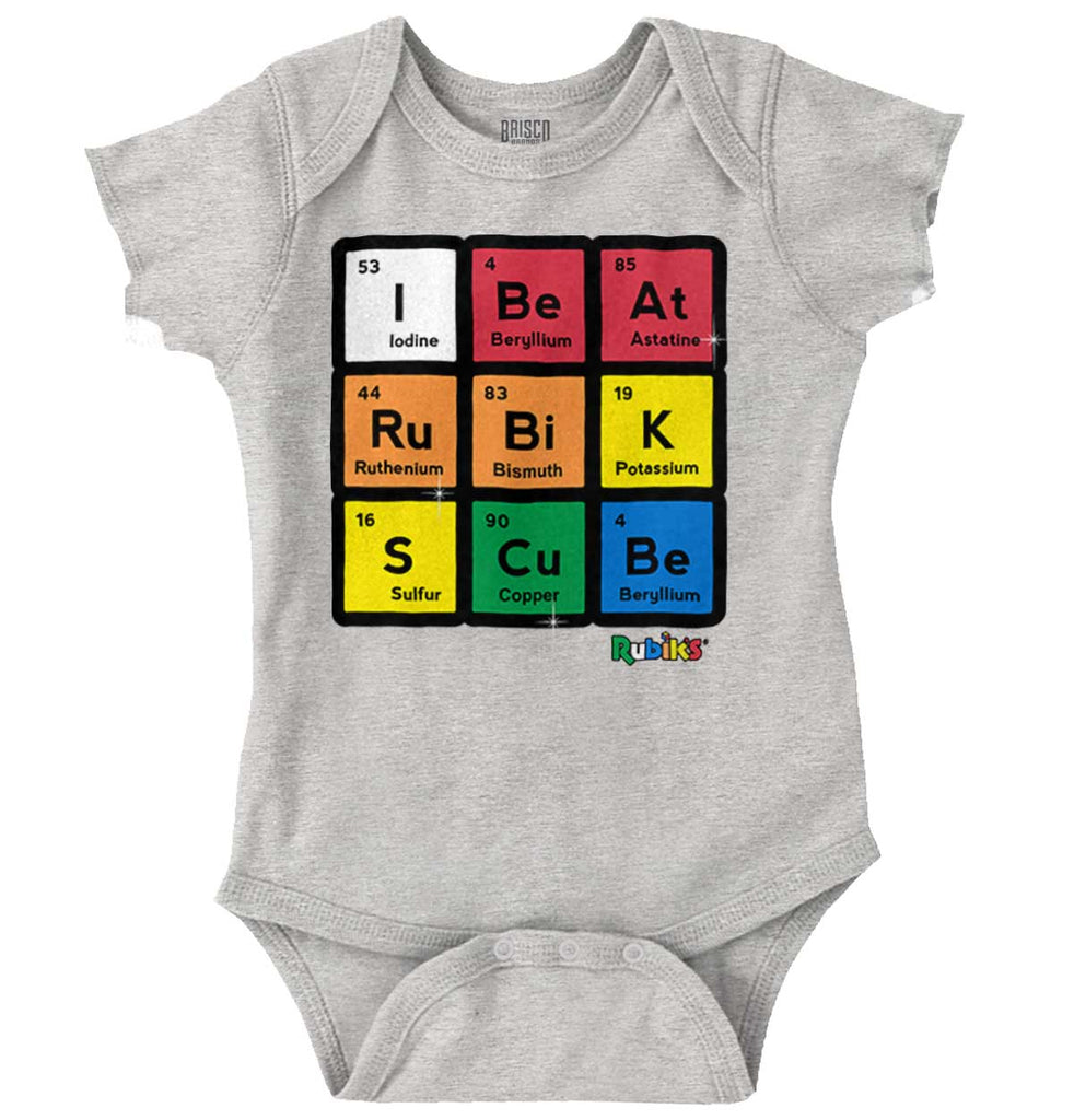 I Beat Rubik's Cube Romper Bodysuit-Direct To Garment Print-Brisco Baby