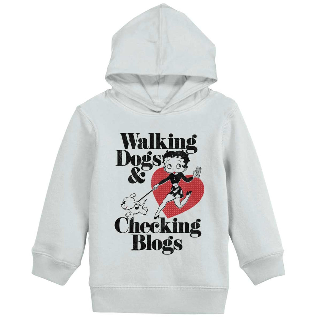 Walking Dogs Toddler Pullover Hoodie-Direct To Garment Print-Brisco Baby