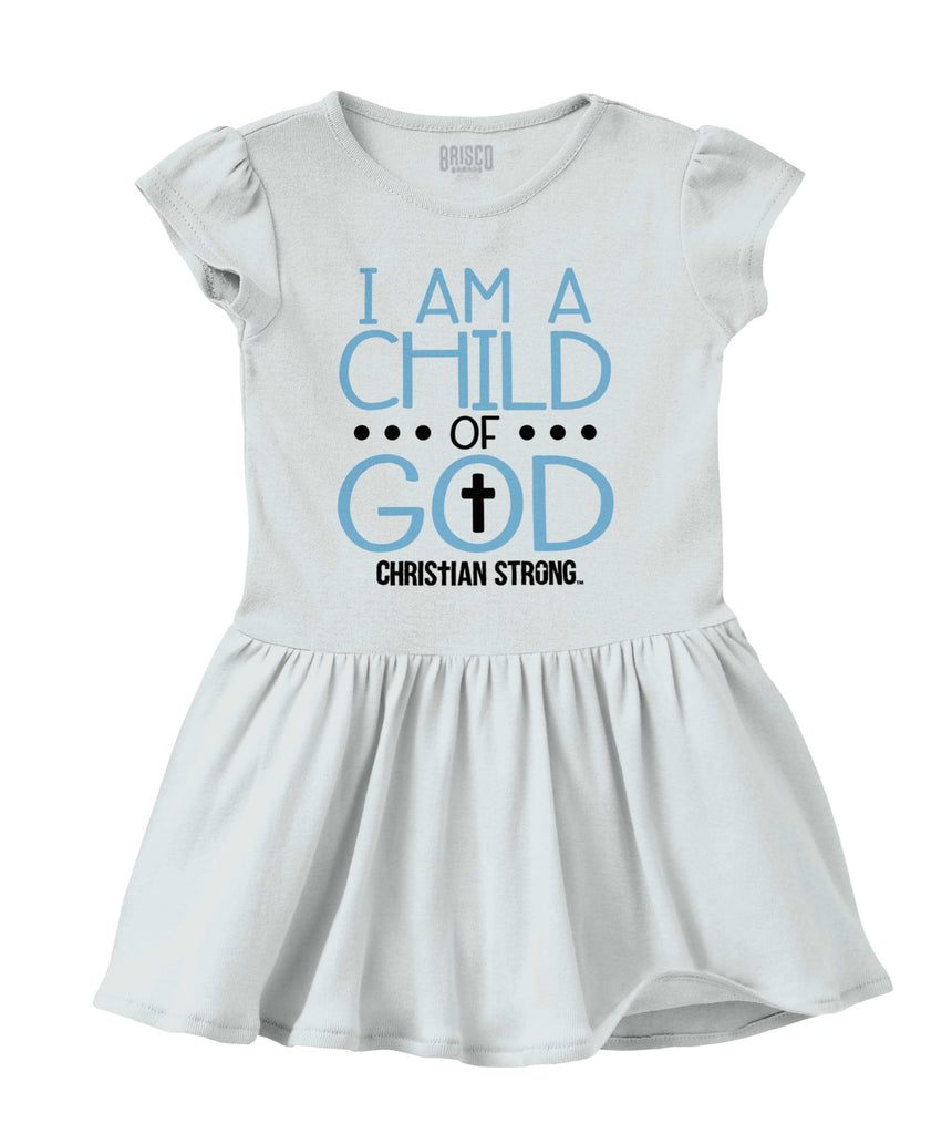Cross Of God Solid Baby Infant Dress-Direct To Garment Print-Brisco Baby