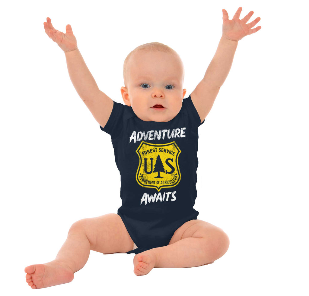 Adventure Awaits Romper Bodysuit-Direct To Garment Print-Brisco Baby