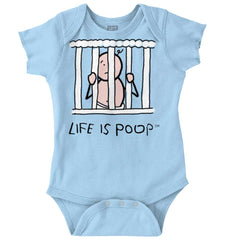 Jail Crib Romper Bodysuit-Direct To Garment Print-Brisco Baby