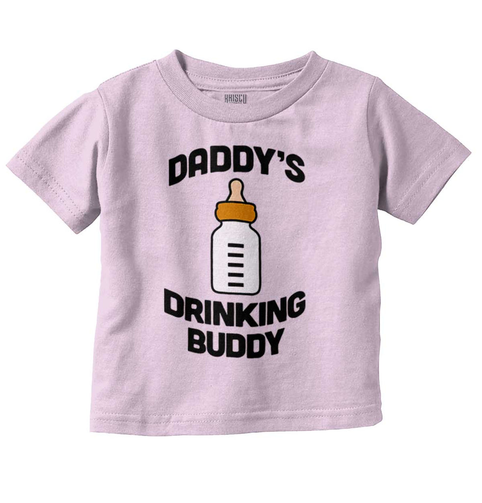 Dad Drinking Buddy Infant Toddler T Shirt-Direct To Garment Print-Brisco Baby