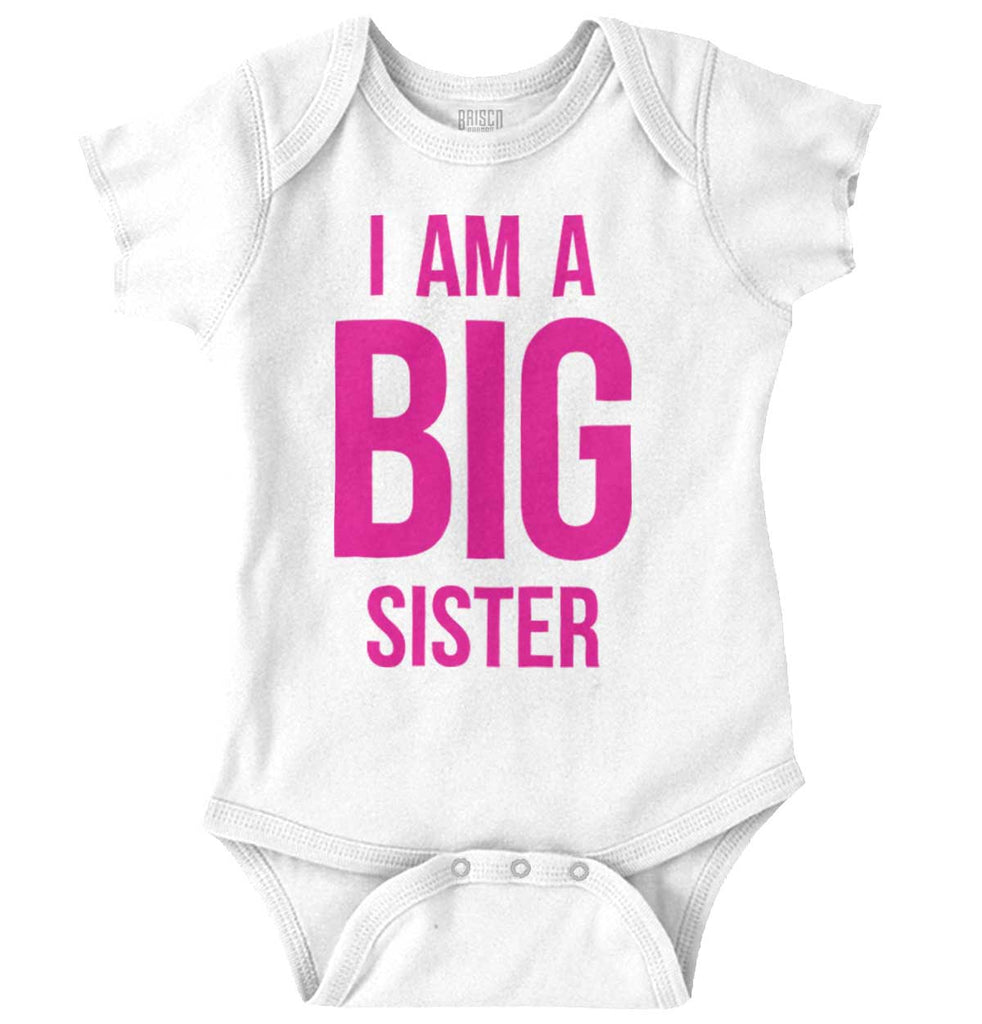I Have A Big Sister Romper Bodysuit-Direct To Garment Print-Brisco Baby