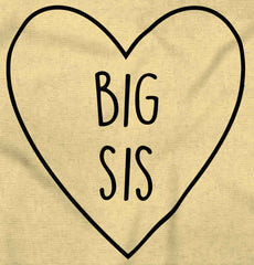 Big Sis Heart Romper Bodysuit-Direct To Garment Print-Brisco Baby