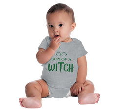 Son Of A Witch Romper Bodysuit-Direct To Garment Print-Brisco Baby