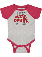 Tit Faced Raglan Romper Bodysuit-Direct To Garment Print-Brisco Baby