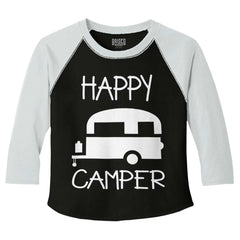 Happy Camper Toddler Baseball-Direct To Garment Print-Brisco Baby