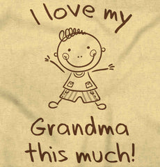 Love My Grandma Romper Bodysuit-Direct To Garment Print-Brisco Baby