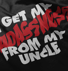 Badass Uncle Infant Baby Bib-Direct To Garment Print-Brisco Baby