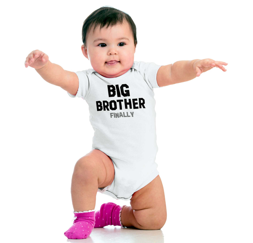 Big Brother Finally Romper Bodysuit-Direct To Garment Print-Brisco Baby