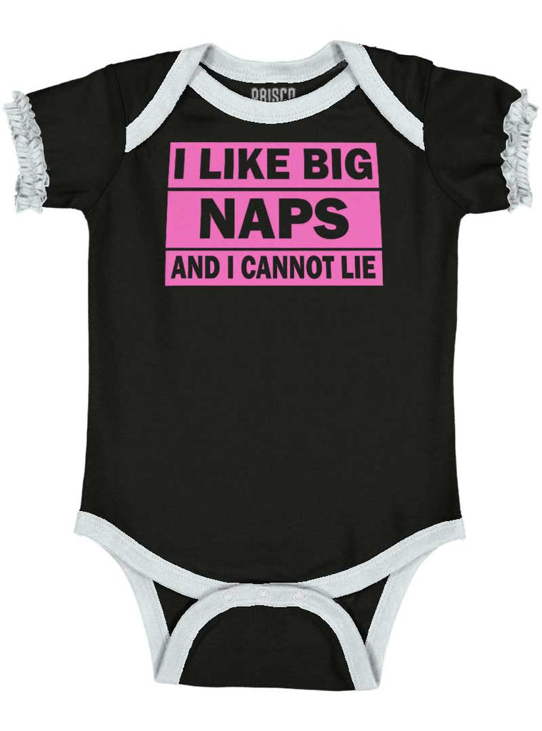 Big Naps Baby Ruffled Trim Romper-Direct To Garment Print-Brisco Baby