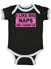 Big Naps Baby Ruffled Trim Romper-Direct To Garment Print-Brisco Baby