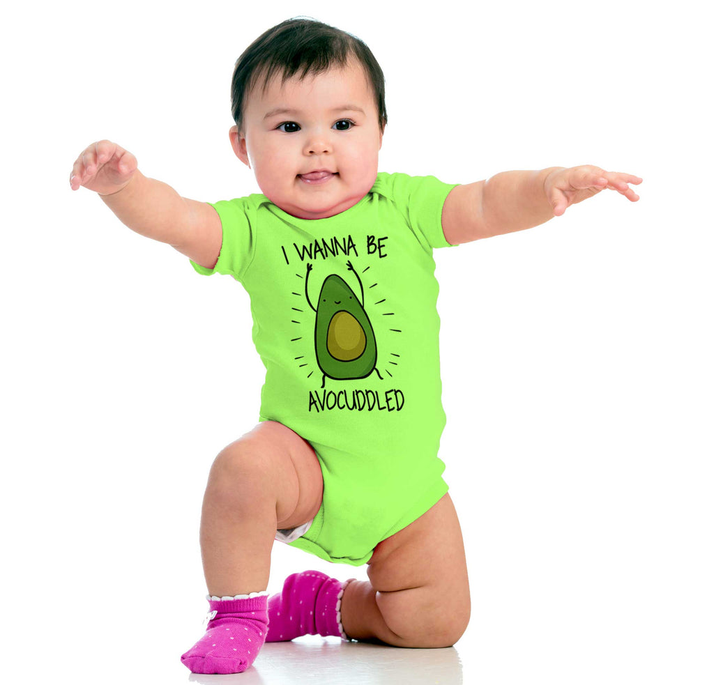 Avocuddled Romper Bodysuit-Direct To Garment Print-Brisco Baby