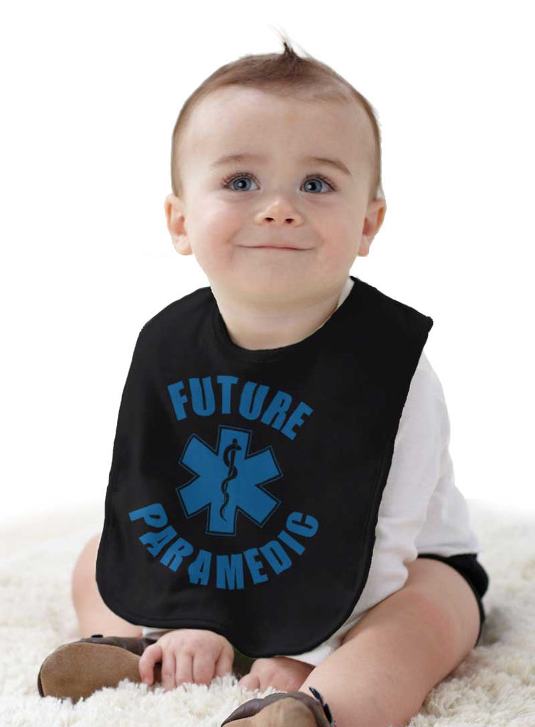 Future Paramedic Infant Baby Bib-Direct To Garment Print-Brisco Baby