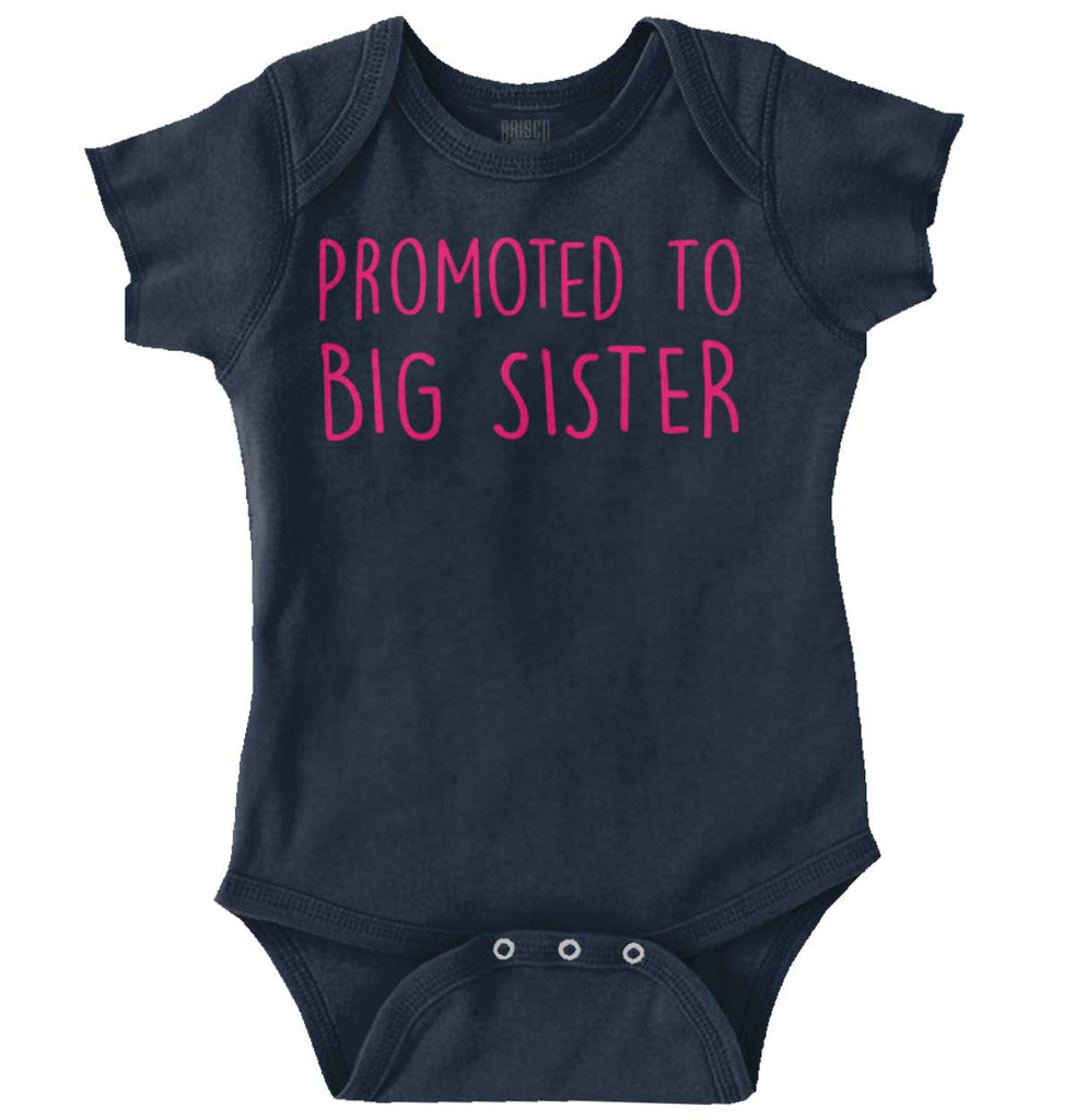 Promoted To Big Sister Romper Bodysuit-Direct To Garment Print-Brisco Baby