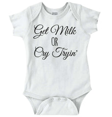 Get Milk Romper Bodysuit-Direct To Garment Print-Brisco Baby