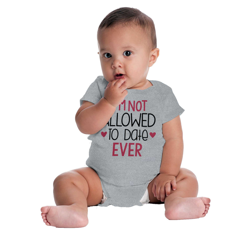 Not Allowed to Date Romper Bodysuit-Direct To Garment Print-Brisco Baby