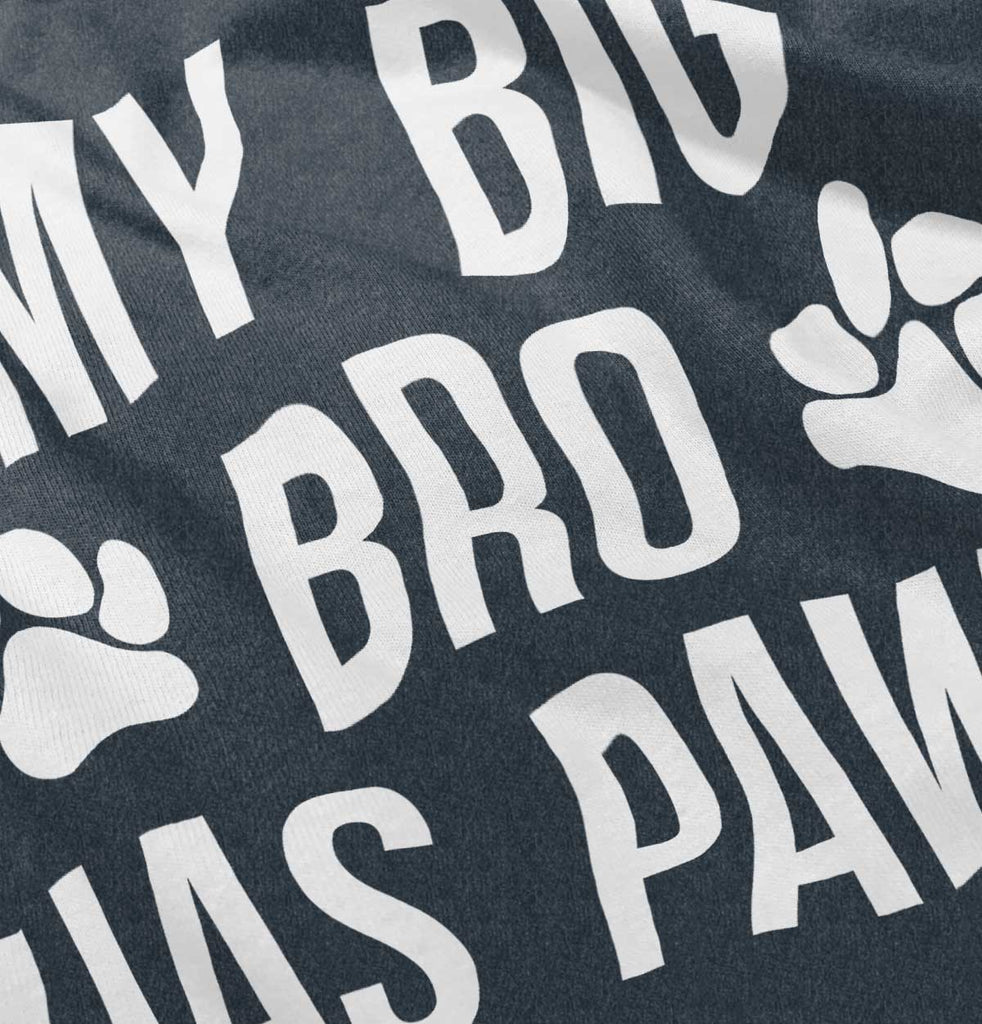 Big Bro Has Paws Toddler Football Jersey Tee-Direct To Garment Print-Brisco Baby