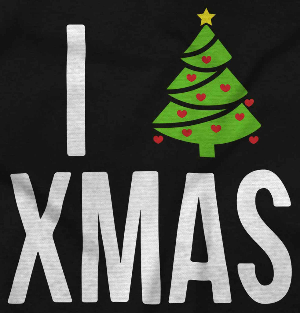 I Love Xmas Infant Toddler T Shirt-Direct To Garment Print-Brisco Baby