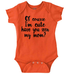 Cute Mom Romper Bodysuit-Direct To Garment Print-Brisco Baby