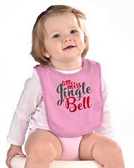 Little Miss Jingle Bell Infant Baby Bib-Direct To Garment Print-Brisco Baby