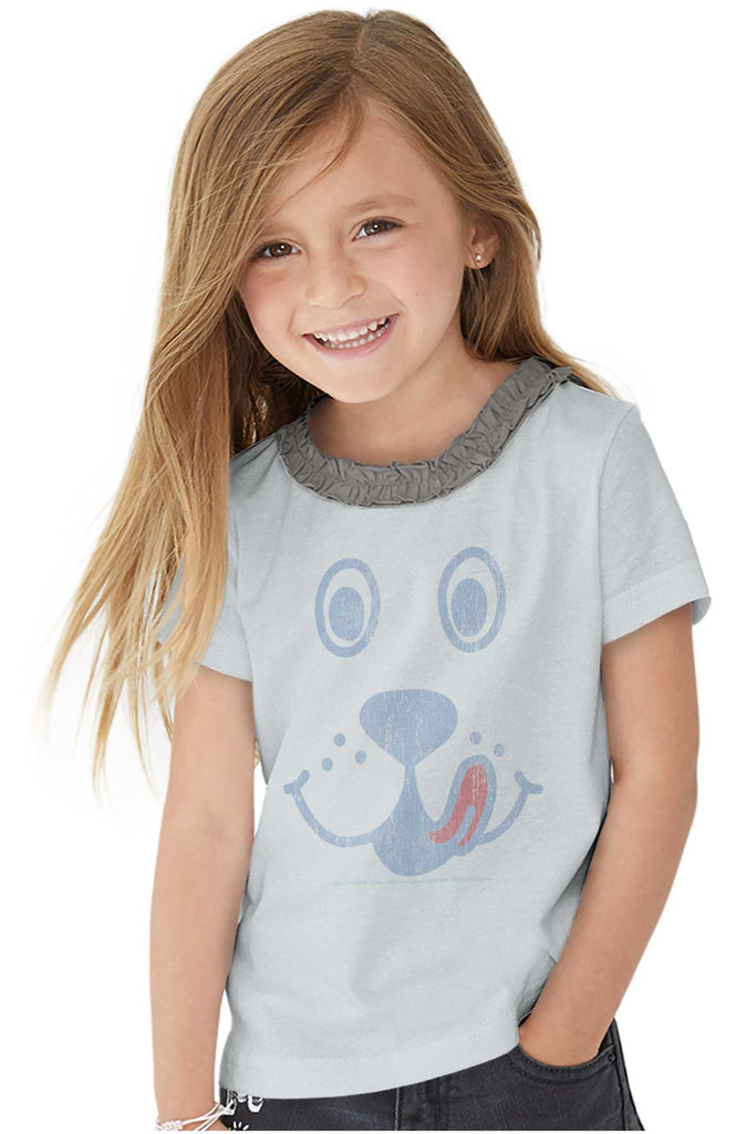 Distressed Puppie Toddler Ruffled Trim T-Shirt-Direct To Garment Print-Brisco Baby