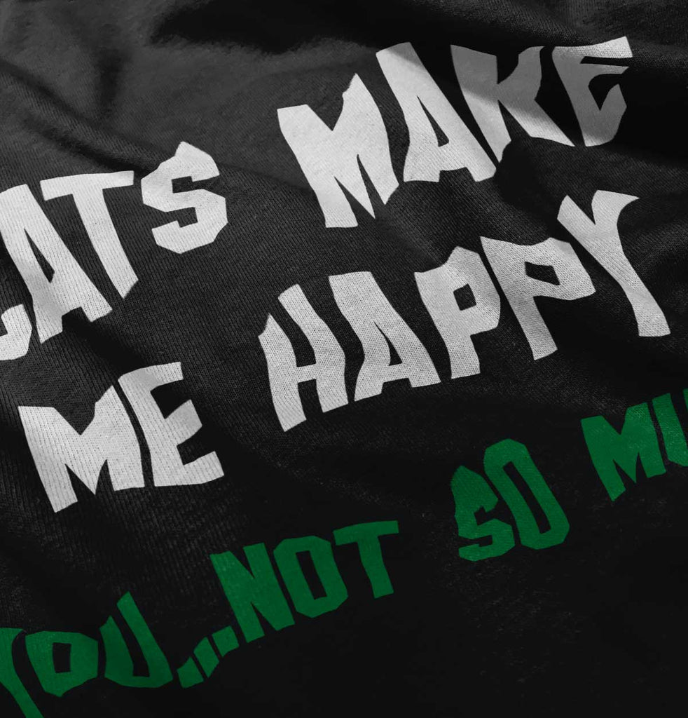 Cats Make Me Happy Infant Toddler T Shirt-Direct To Garment Print-Brisco Baby