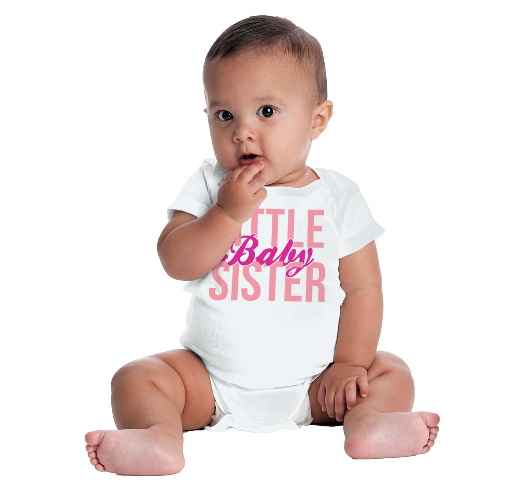 Little Baby Sister Romper Bodysuit-Direct To Garment Print-Brisco Baby