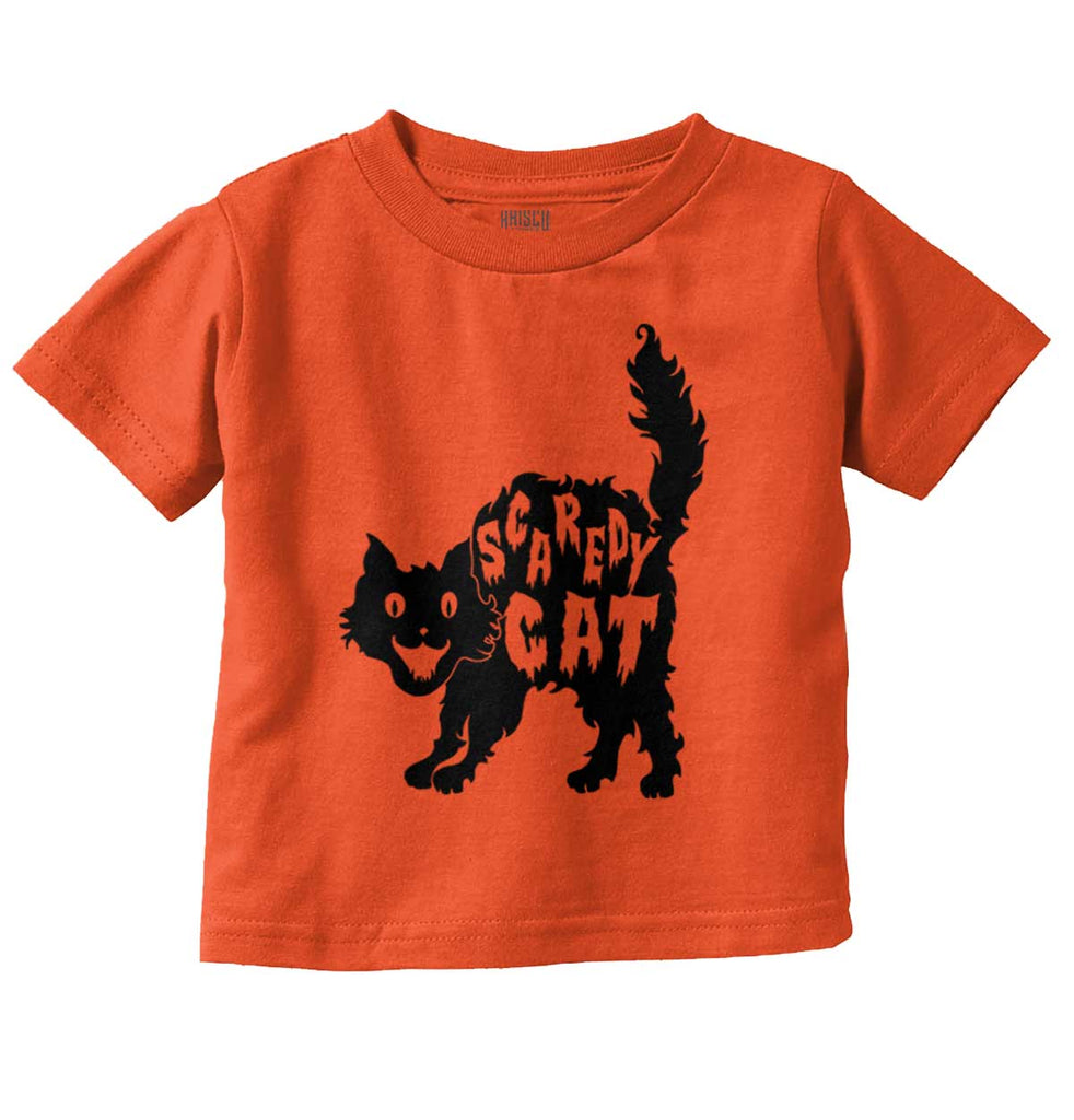 Scaredy Cat Infant Toddler T Shirt-Direct To Garment Print-Brisco Baby