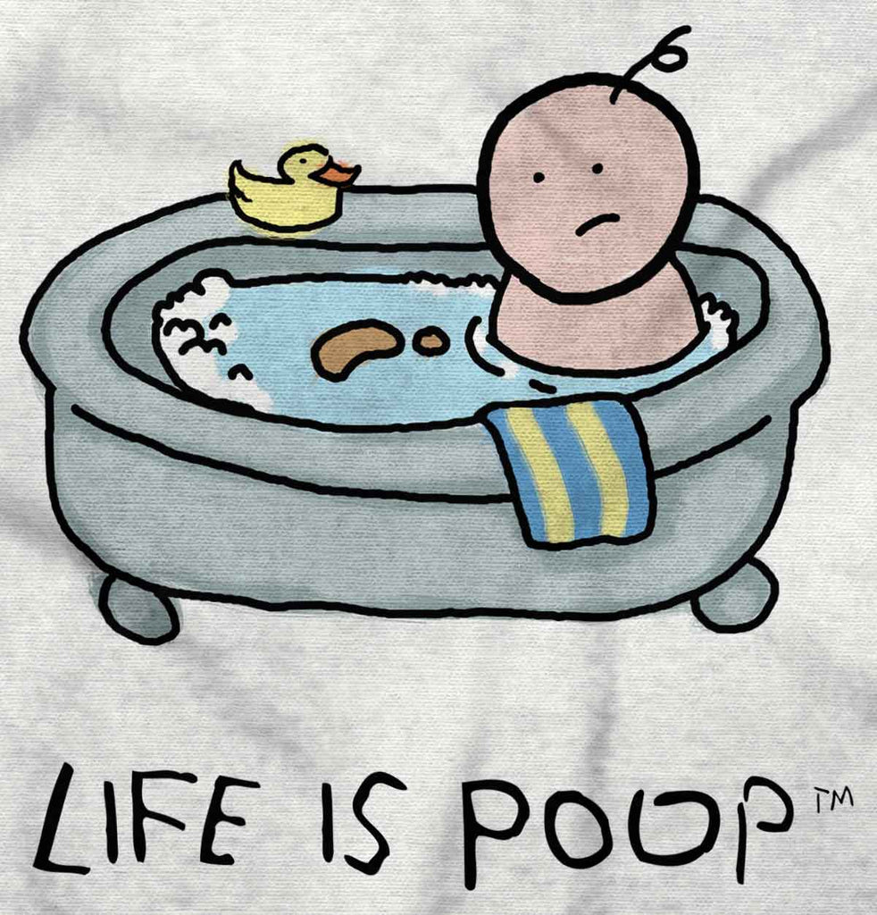 Poop in Bath Infant Toddler T Shirt-Direct To Garment Print-Brisco Baby