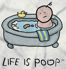Poop in Bath Infant Toddler T Shirt-Direct To Garment Print-Brisco Baby