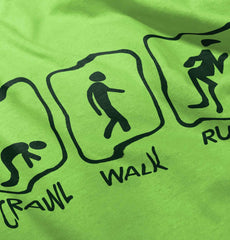 Crawl Walk Run Romper Bodysuit-Direct To Garment Print-Brisco Baby