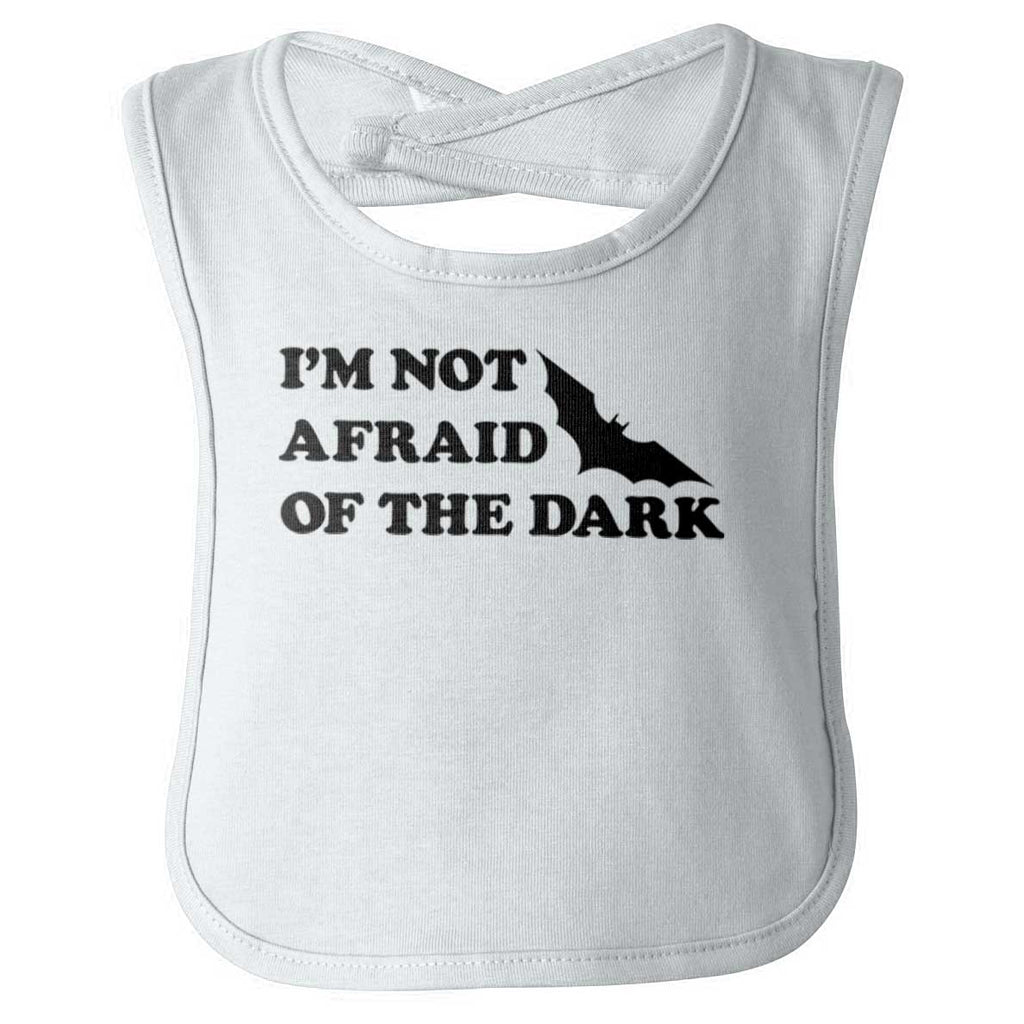 Afraid of Dark Infant Baby Bib-Direct To Garment Print-Brisco Baby