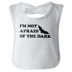 Afraid of Dark Infant Baby Bib-Direct To Garment Print-Brisco Baby