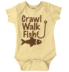 Crawl Walk Fish Romper Bodysuit-Direct To Garment Print-Brisco Baby