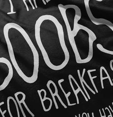 Boobs for Breakfast Infant Baby Bib-Direct To Garment Print-Brisco Baby
