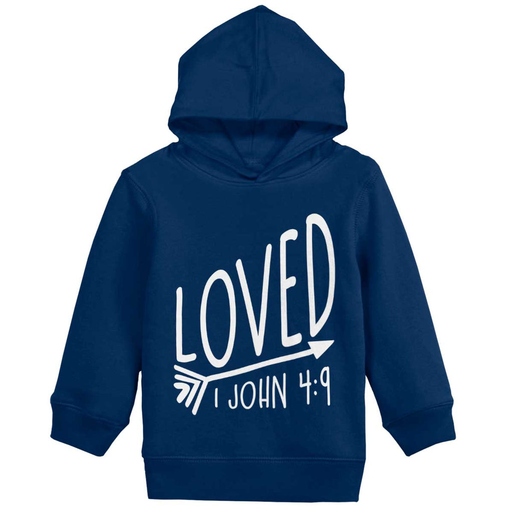 Loved Toddler Pullover Hoodie-Direct To Garment Print-Brisco Baby