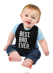 Best Bro Ever Infant Baby Bib-Direct To Garment Print-Brisco Baby