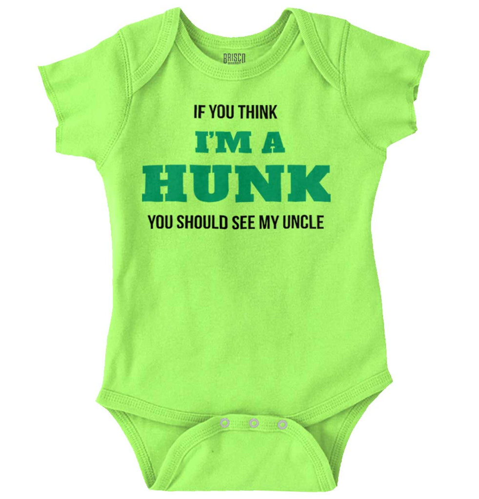 I'm A Hunk Romper Bodysuit-Direct To Garment Print-Brisco Baby
