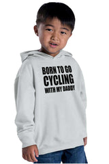 Cycling With Daddy Toddler Pullover Hoodie-Direct To Garment Print-Brisco Baby