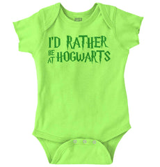 Rather Be At Hogwarts Romper Bodysuit-Direct To Garment Print-Brisco Baby