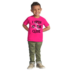 Open At The Close Infant Toddler T Shirt-Direct To Garment Print-Brisco Baby