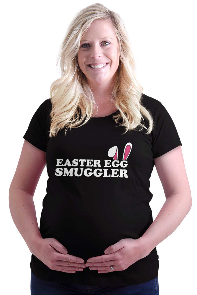 Easter Egg Smuggler Maternity T-Shirt-Direct To Garment Print-Brisco Baby