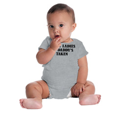 Daddy's Taken Romper Bodysuit-Direct To Garment Print-Brisco Baby