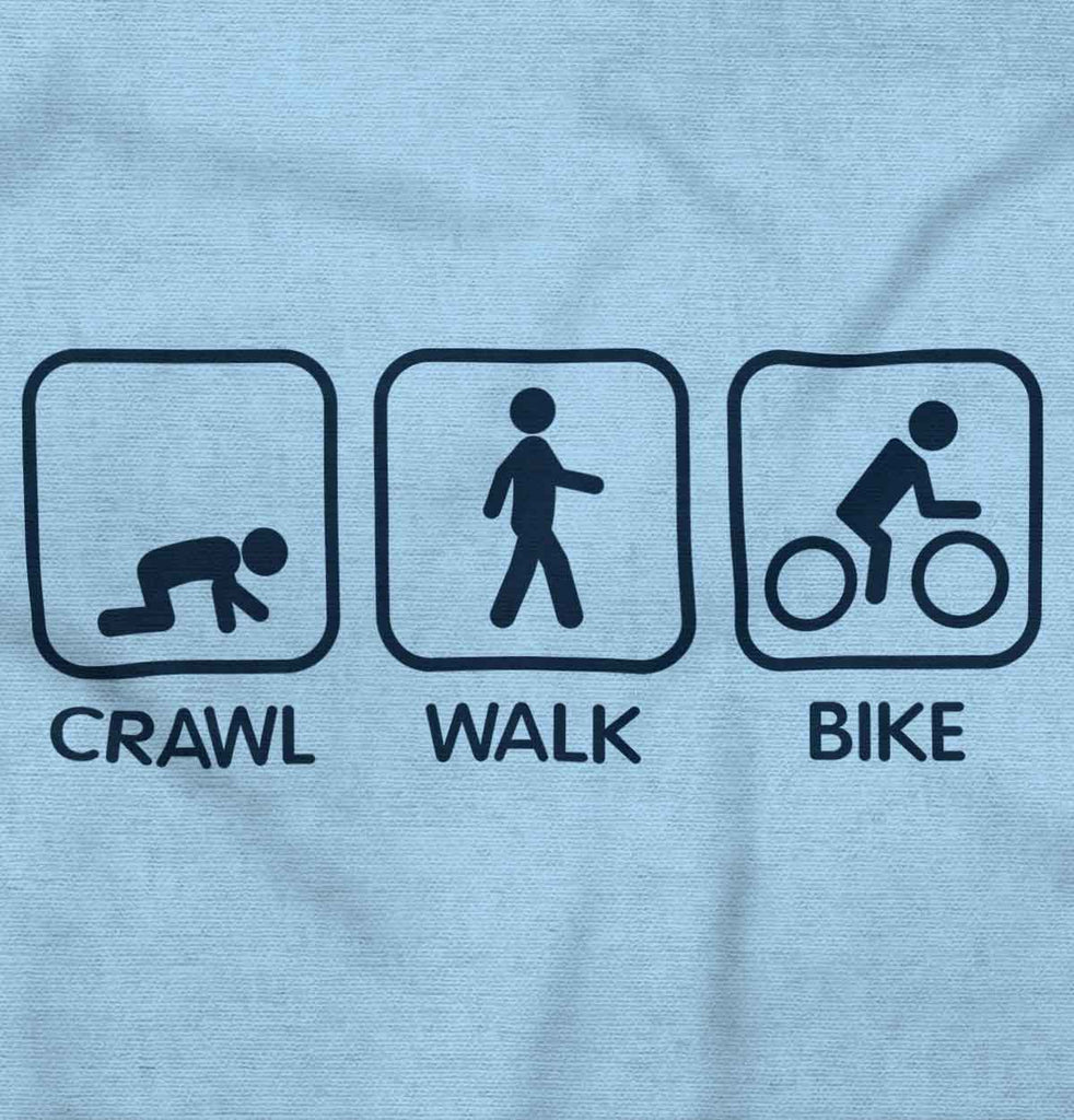 Crawl Walk Bike Infant Baby Bib-Direct To Garment Print-Brisco Baby