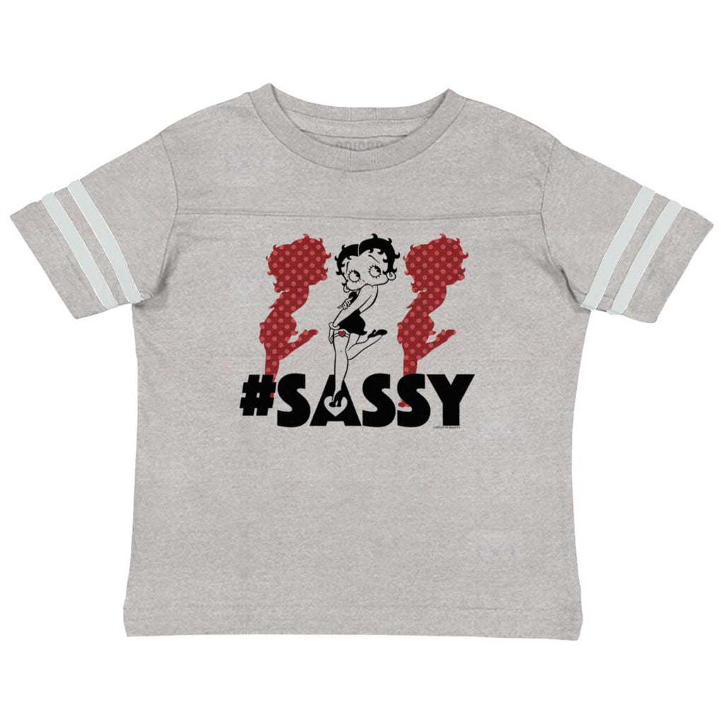 Sassy Toddler Football Jersey Tee-Direct To Garment Print-Brisco Baby