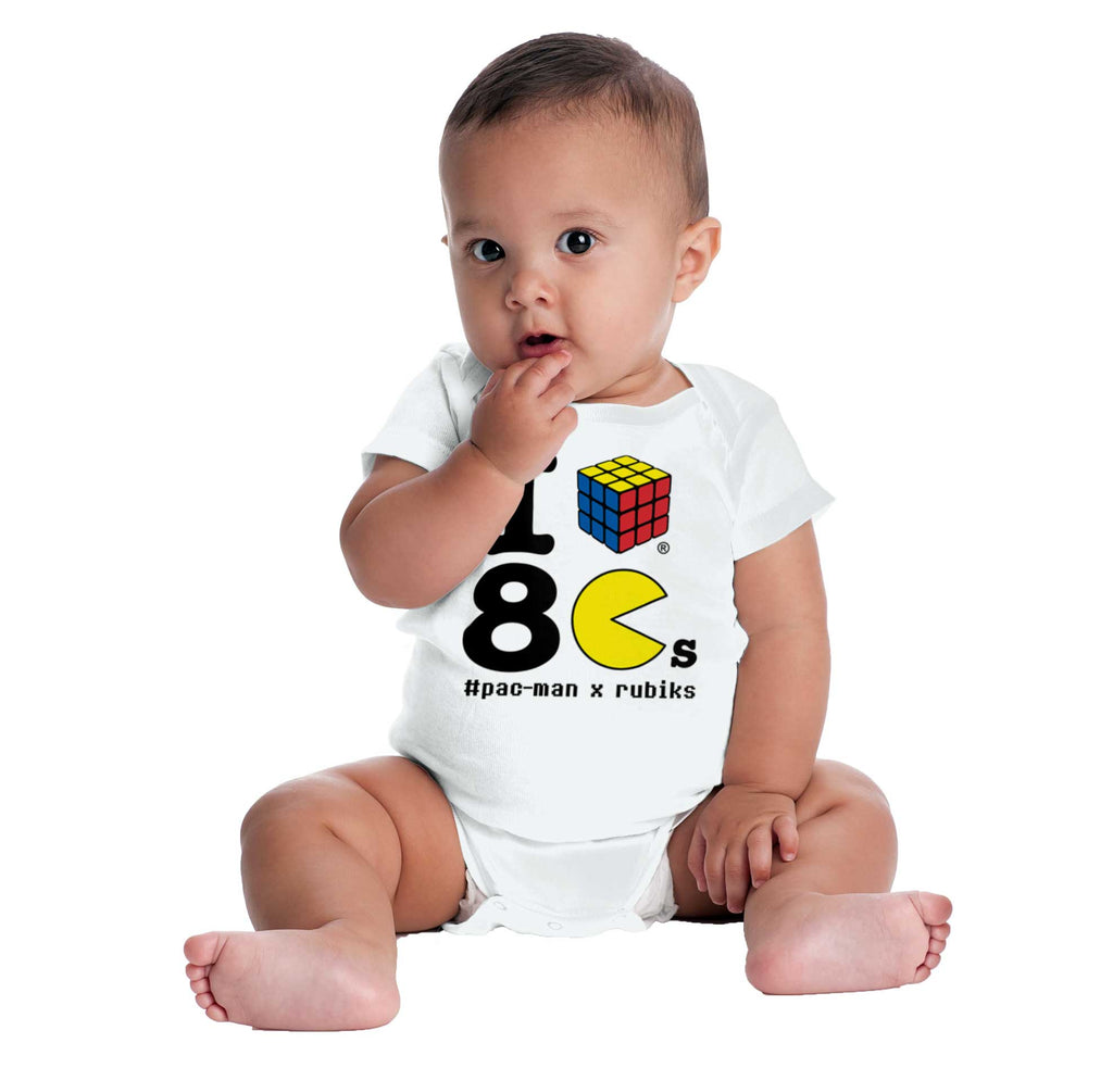 I Love The 80s Romper Bodysuit-Direct To Garment Print-Brisco Baby