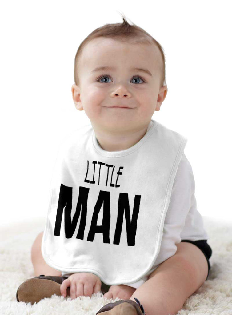 Little Man Infant Baby Bib-Direct To Garment Print-Brisco Baby