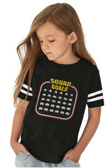 Squad Goals Video Gaming Nerd Toddler Football Jersey Tee-Direct To Garment Print-Brisco Baby